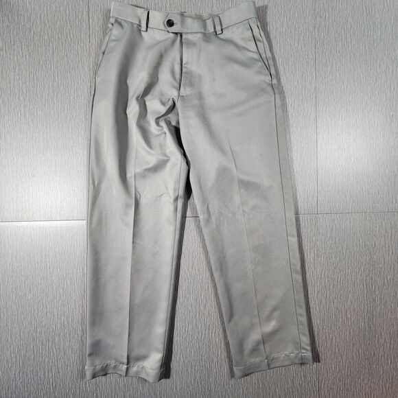 Izod Golf Pants 30x30 Mens Straight Flat Front Gray Lightweight - Picture 1 of 12